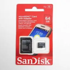 Cartao De Memoria Sandisk Micro Sd 64gb + Adaptador

 R$ 59,90