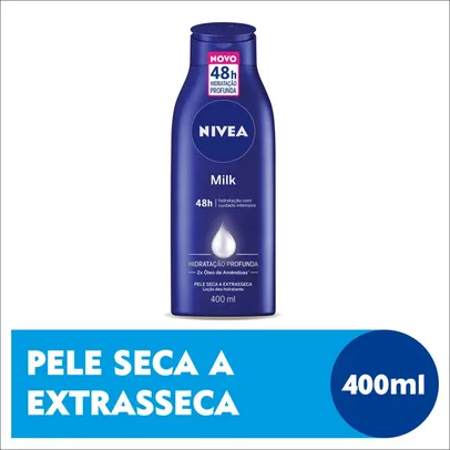 Loção Hidratante Corporal Nivea Milk Hidratação Profunda Pele Seca com 400ml