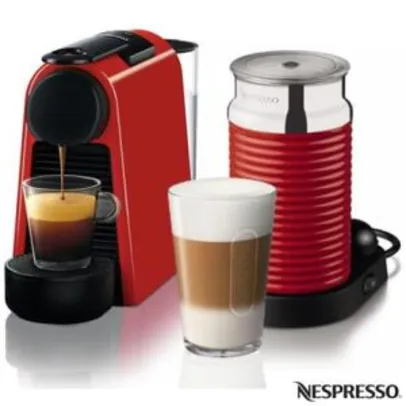 Cafeteira Nespresso Combo Essenza Mini Vermelho + Aeroccino R$ 339