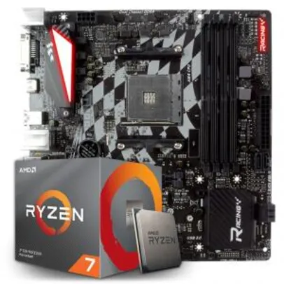 Kit Upgrade Biostar Racing X470GTQ + Processador AMD Ryzen 7 3800x 3.9GHz | R$2389