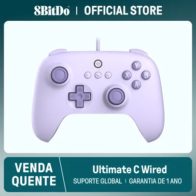 [Imposto Incluso]  Controle 8BitDo Ultimate C Wired Gaming Controller para PC, Steam Deck