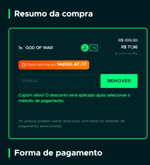 Imagem na descrição da promoção