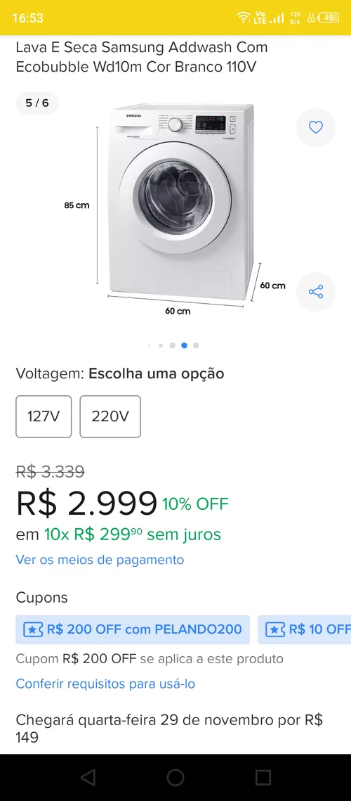 Imagem na descrição da promoção