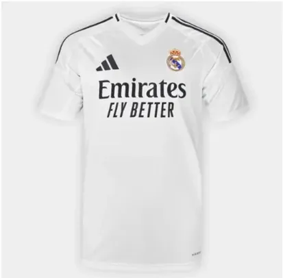 Camisa Real Madrid Home 24/25 s/n Torcedor Adidas Masculina