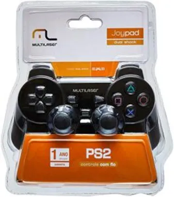 Controle Dual Shock para Playstation 2 Multilaser JS043 - R$35