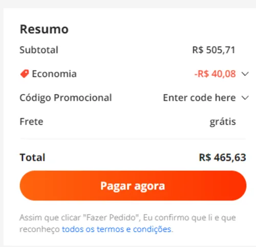 Imagem na descrição da promoção