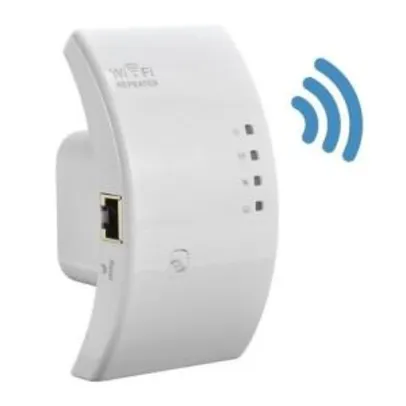 Roteador Repetidor Sinal Wifi 300mbps Wps Ap Aumentar Sinal por R$ 38,89