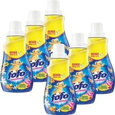 [Sou Barato] Kit 6 Amaciantes Fofo Concentrado Tradicional - 500ml  por R$ 28