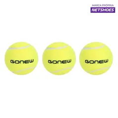 Kit Bola de Beach Tennis Gonew Iniciante - 3 Unidades