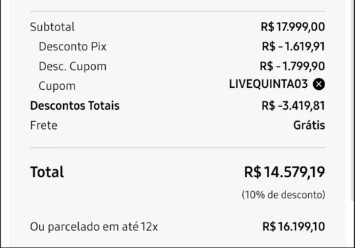 Imagem na descrição da promoção