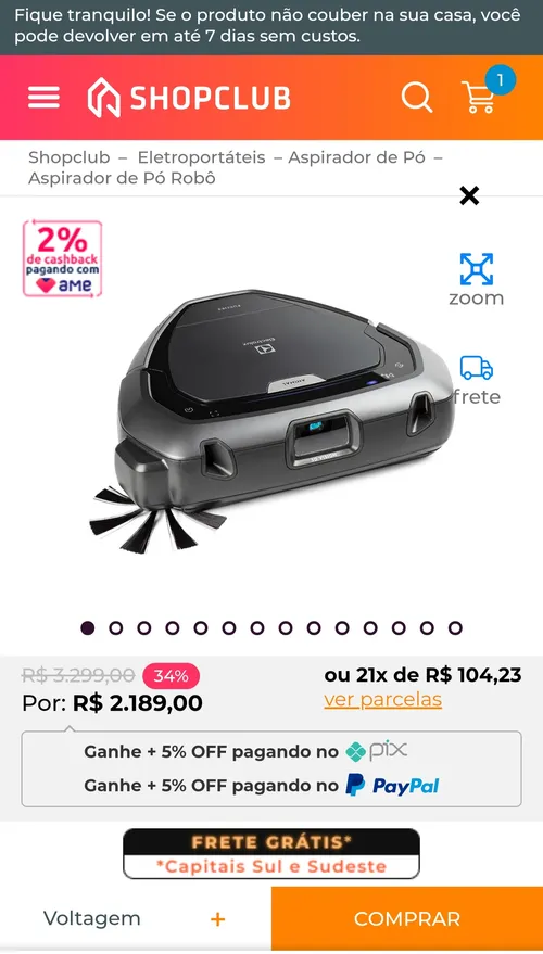 Imagem na descrição da promoção