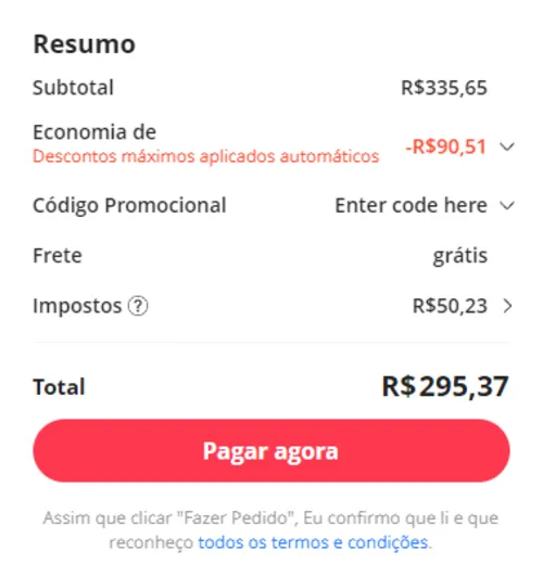 Imagem na descrição da promoção