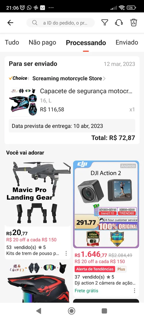 Imagem na descrição da promoção