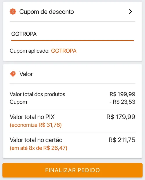 Imagem na descrição da promoção