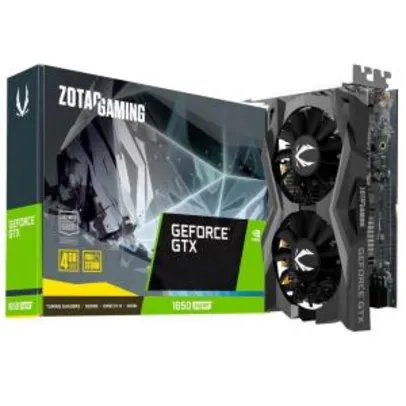 Placa de Vídeo Zotac Gaming NVIDIA GeForce GTX 1650 Super Twin Fan, 4GB, GDDR6 R$1135