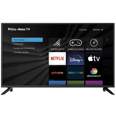 Smart Tv Philco 50 4k PTV50G70R2CBBL Roku Dolby HDR10 Led Bivolt