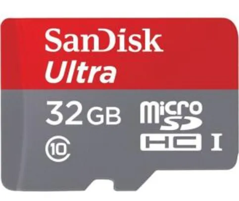 Cartão De Memória Sandisk Sdhc 32gb-80mbs Classe 10 - R$23