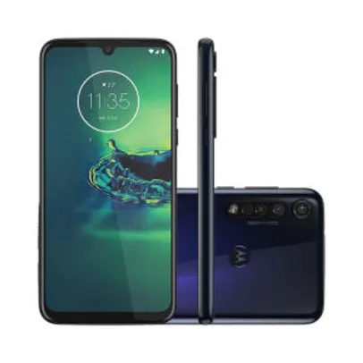 Smartphone Motorola G8 Plus 64GB Azul Safira Tela 6,3" Câmera Tripla 48MP Selfie 25MP Dual Chip Android 9