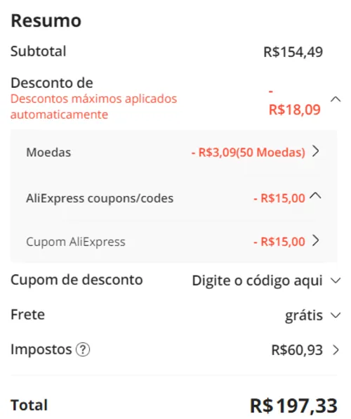 Imagem na descrição da promoção