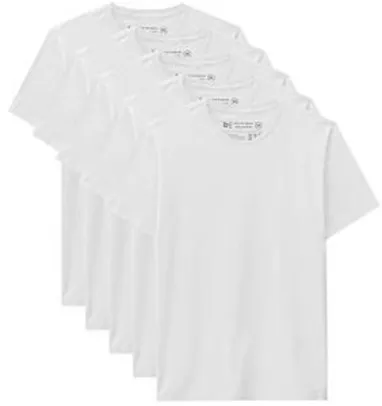 [Prime] Kit 5 camisetas básicas brancas - Basicamente | R$66