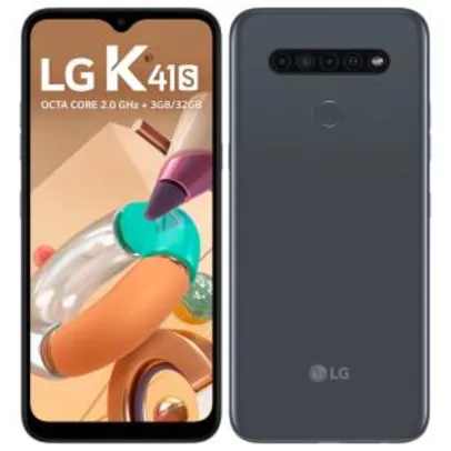 Smartphone LG K41S Titânio 32GB, RAM de 3GB, Tela de 6,55" - R$799
