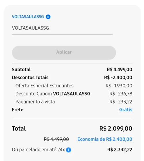 Imagem na descrição da promoção