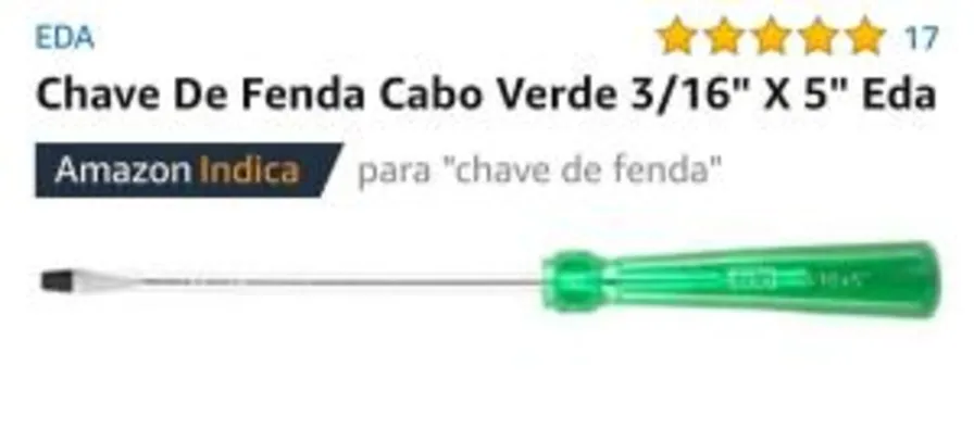 [Prime] Chave De Fenda Cabo Verde 3/16" X 5" Eda