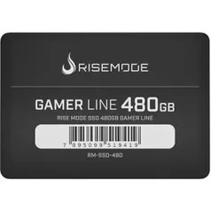 SSD Rise Mode Gamer Line, 480GB, Sata III, Leitura 535MBs e Gravação 435MBs, RM-SSD-480