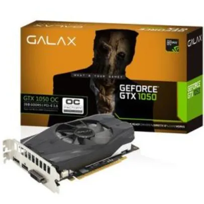 Placa de Vídeo NVIDIA Galax GEFORCE GTX 1050 2GB - R$570