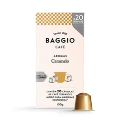 Cápsulas de Café Baggio Café Aroma Caramelo, compatível com Nespresso, contém 20 cápsulas