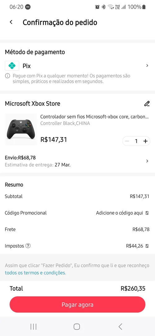 Imagen na descrição da promoção