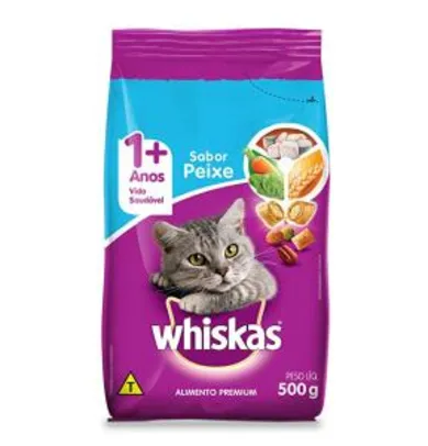 Ração Para Gatos Whiskas Peixe Adultos 500g (mínimo 2) R$4