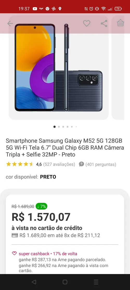 Imagem na descrição da promoção