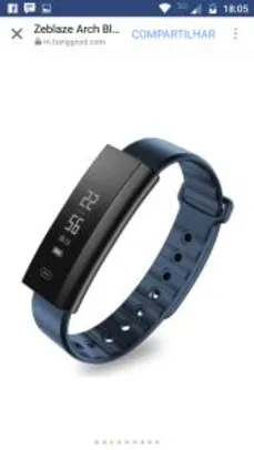 Zeblaze Arch Blood Oxygen Pressure Heart Rate Sleep Monitor Smart Watch for iPhone 8 Android iOS R$48