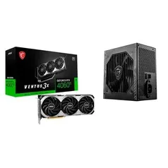 Kit MSI Placa de Vídeo RTX 4060 Ti VENTUS 3X 8G OC + Fonte MSI MAG A650BN, 650W, 80 Plus Bronze