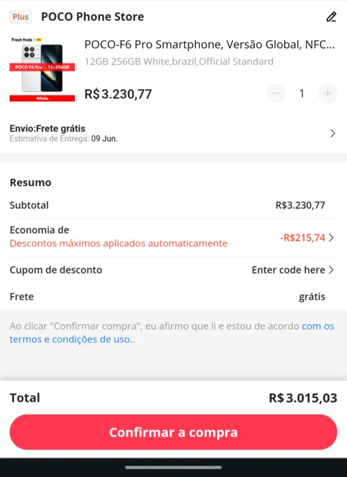 Imagem na descrição da promoção