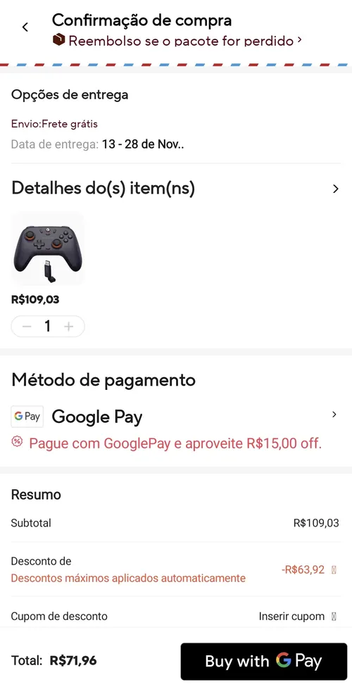 Imagem na descrição da promoção