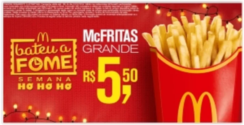 [Mc Donalds] Mc Fritas GRANDE por R$ 6
