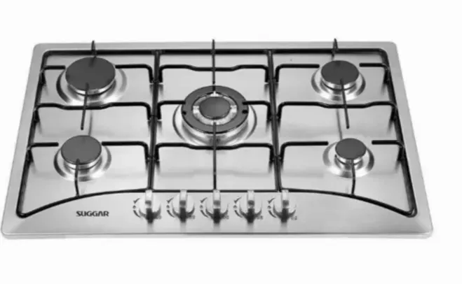 Fogão de Mesa Cooktop 5 Bocas Aço inox à Gás Suggar FG5135IX