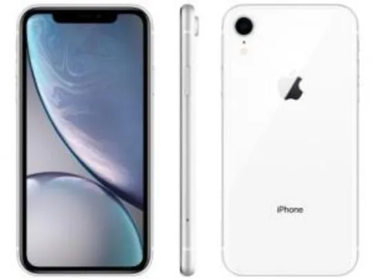 iPhone XR Apple 64GB Branco 4G Tela 6,1” Retina - Câmera 12MP + Selfie 7MP iOS12 Proc. Chip A12
