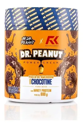 Suplemento DR PEANUT Pasta de amendoim sabor Chocotine em pote de 600g