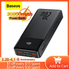 Power Bank 15W Baseus 30000mAh 