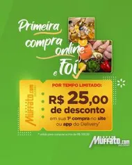 [Primeiro pedido no Delivery] R$25 OFF acima de R$100