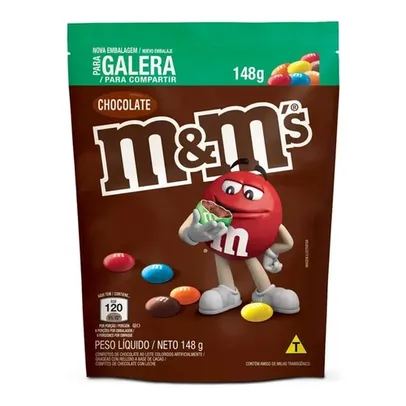 4 unid. Confeito M&Ms Chocolate ao Leite 148g Mars