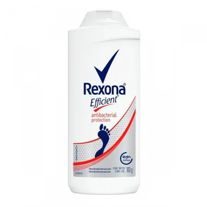 2 Unidades Talco Desodorante Para Pés Rexona Efficient Antibacterial 100g | R$11