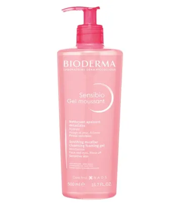 [Com Cashback R$71,78] Bioderma Sensibio Calmante e Hidratante Gel de Limpeza 500ml