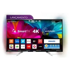 [App] Smart TV LED Ambilight 55" Philips 55PUG6212/78 Ultra HD 4k com Conversor Digital 4 HDMI 2 USB Wi-Fi 60Hz - Preto - R$2142