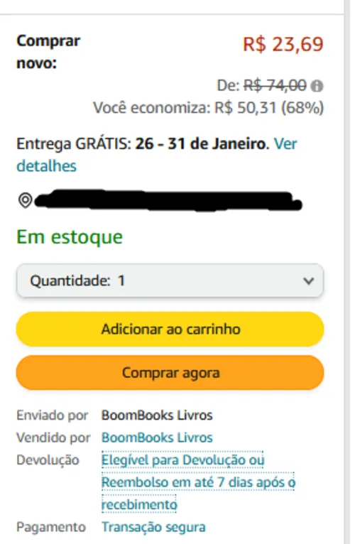 Imagem na descrição da promoção