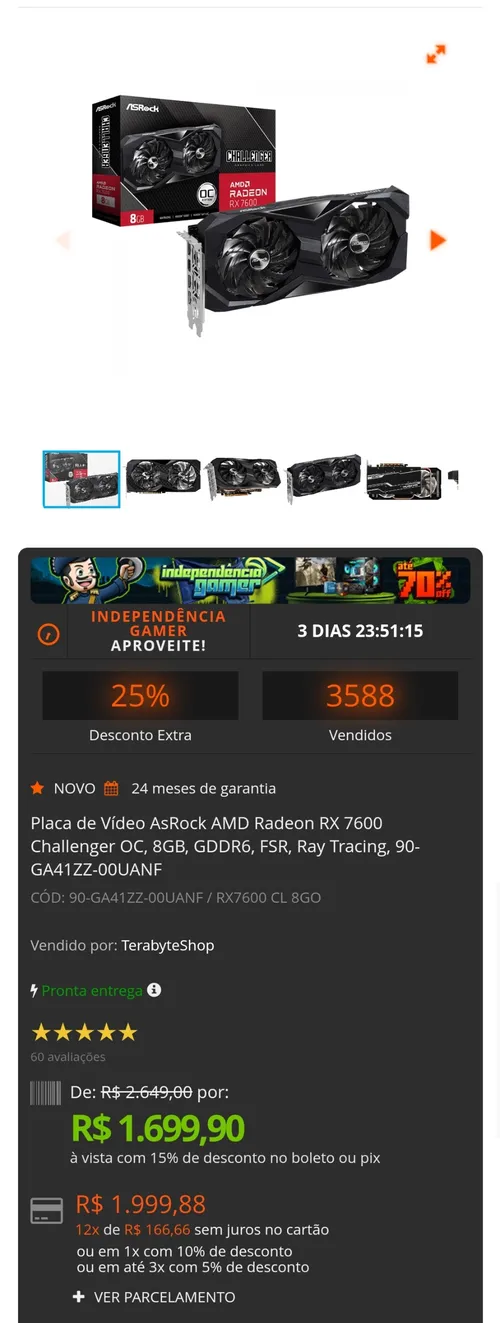 Imagem na descrição da promoção