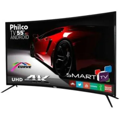 Smart TV LED 55" PH55A16DSGWA Curve 4K Philco - Bivolt R$ 3.276,00 no boleto